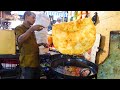 HUGE SIZE OF PURI | Big Puri With Halva | Rare Street Food | Street Foodos