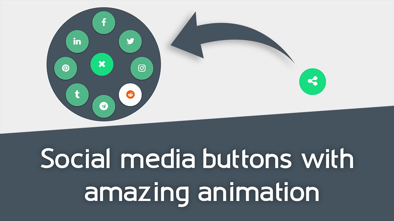 Social media buttons with amazing animation | HTML & CSS3