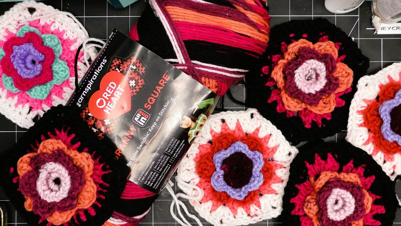 Red Heart Granny Square Yarn! : r/crochet