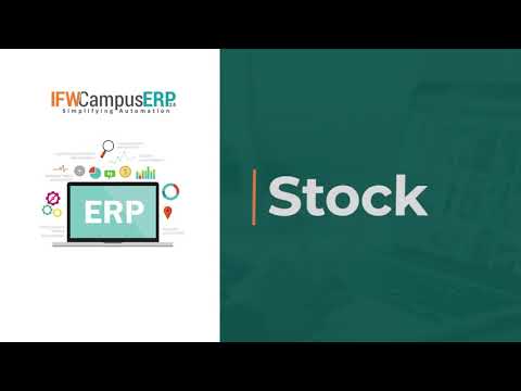 Stock Module Video Tutorial | IFW Campus ERP for School, College, University