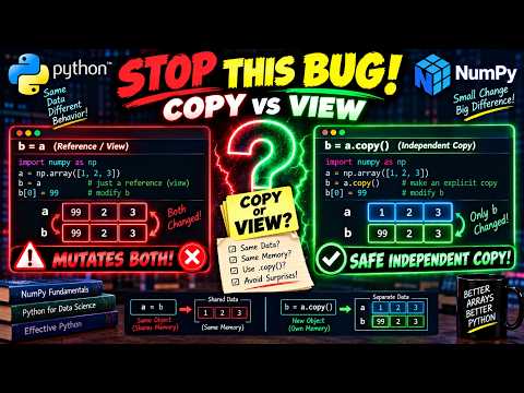 Stop Making This NumPy Mistake! References vs. Copies Explained (with Code)