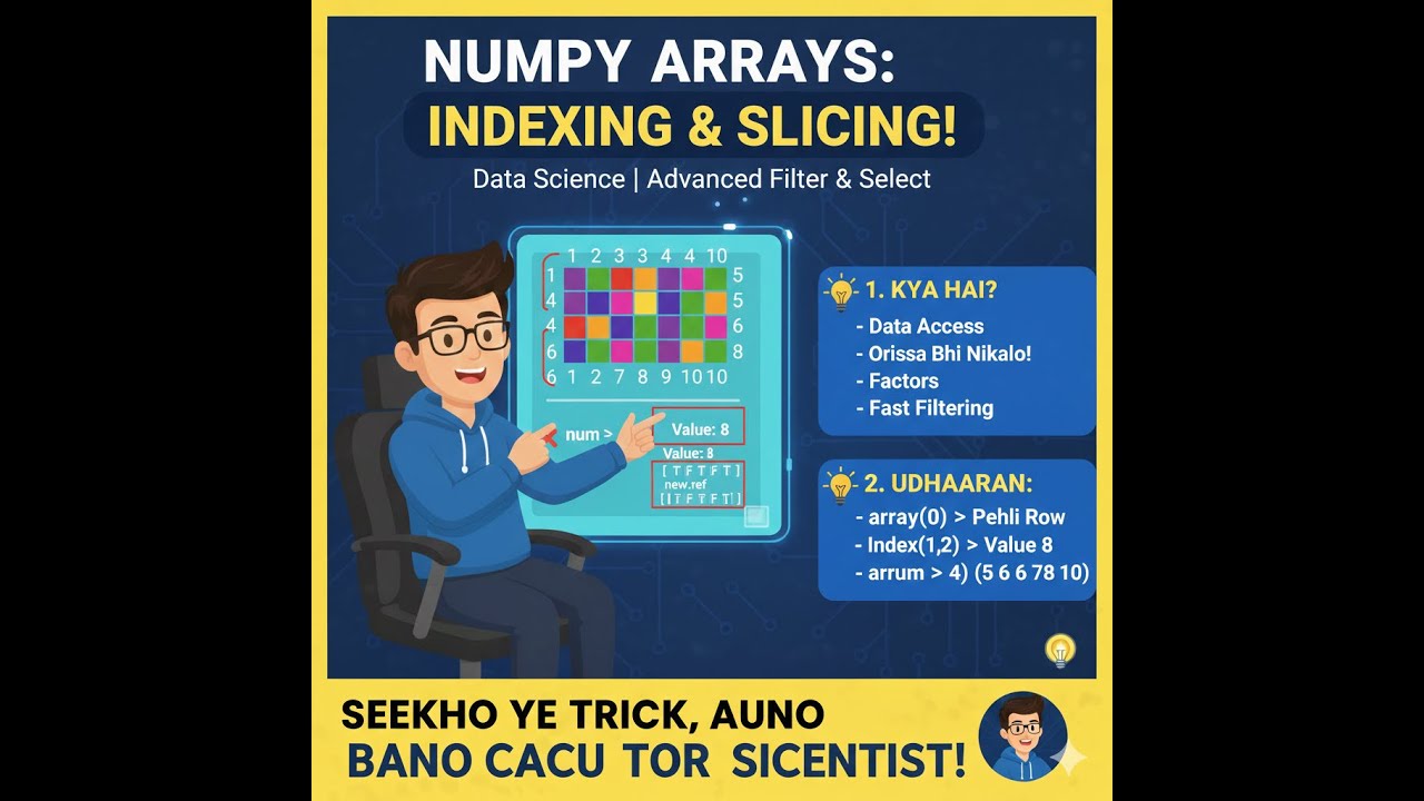 NumPy Arrays COMPLETE Guide - Indexing & Slicing Made Easy | Python Tutorial 2026