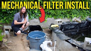 DIY Mechanical Pond Filter Install For Koi Pond by Tobias Holenstein 4,229 views 11 months ago 12 minutes, 15 seconds