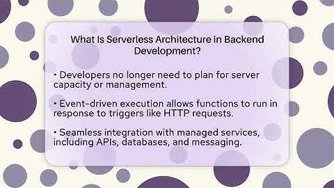 What Is Serverless Architecture in Backend Development? | Server Logic Simplified News