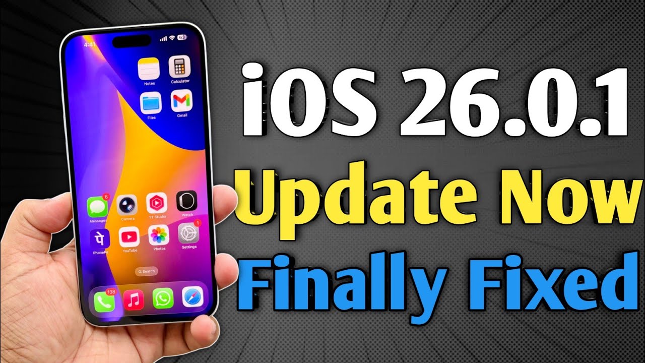 iOS 26.0.1 - You Need to Update Right Now - YouTube