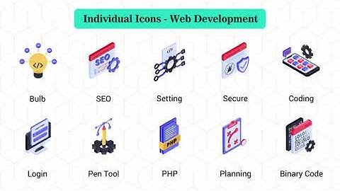 Isometric Icons Web Development - Elements | After Effect Template