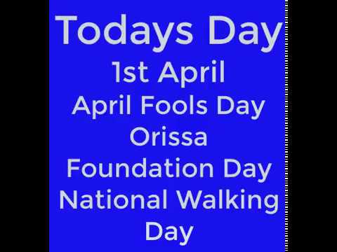 TODAY'S DAY 1 APRIL 2020 April Fool day