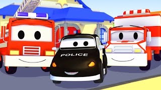سيارة الإسعاف و سيارة الدورية :شاحنة الإطفاء وسيارة الشرطة.
