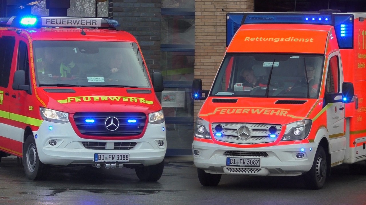 [PressluftGruß & Löschzug] Einsatzfahrten in Bielefeld | Feuerwehr & Rettungsdienst auf Feuerwache 1