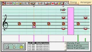 Windfall Island from Legend of Zelda: Wind Waker on Mario Paint Composer