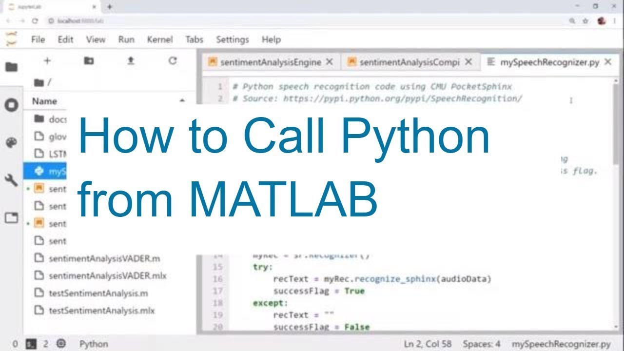 Call python from c