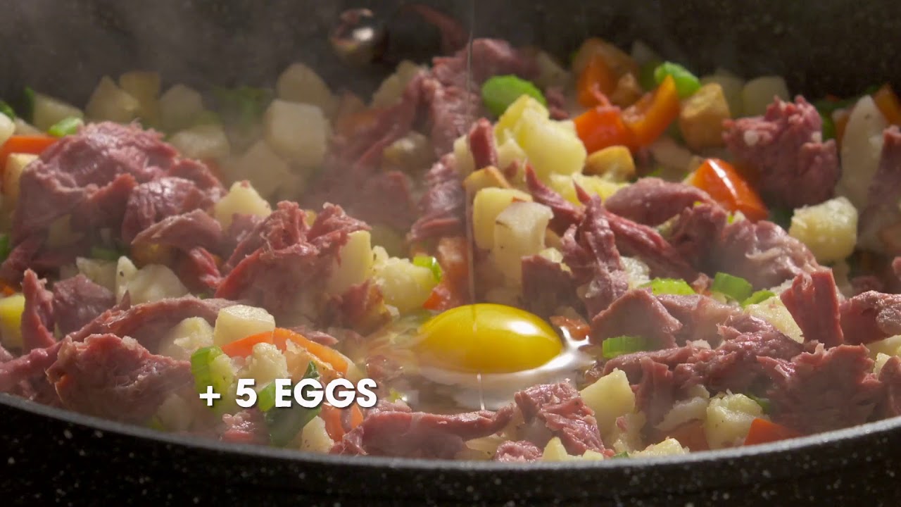 Corned Beef Cabbage Leftovers Hash Recipe by HSN Good Food Fast - YouTube