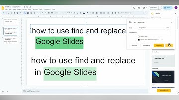 how to use find and replace in Google Slides