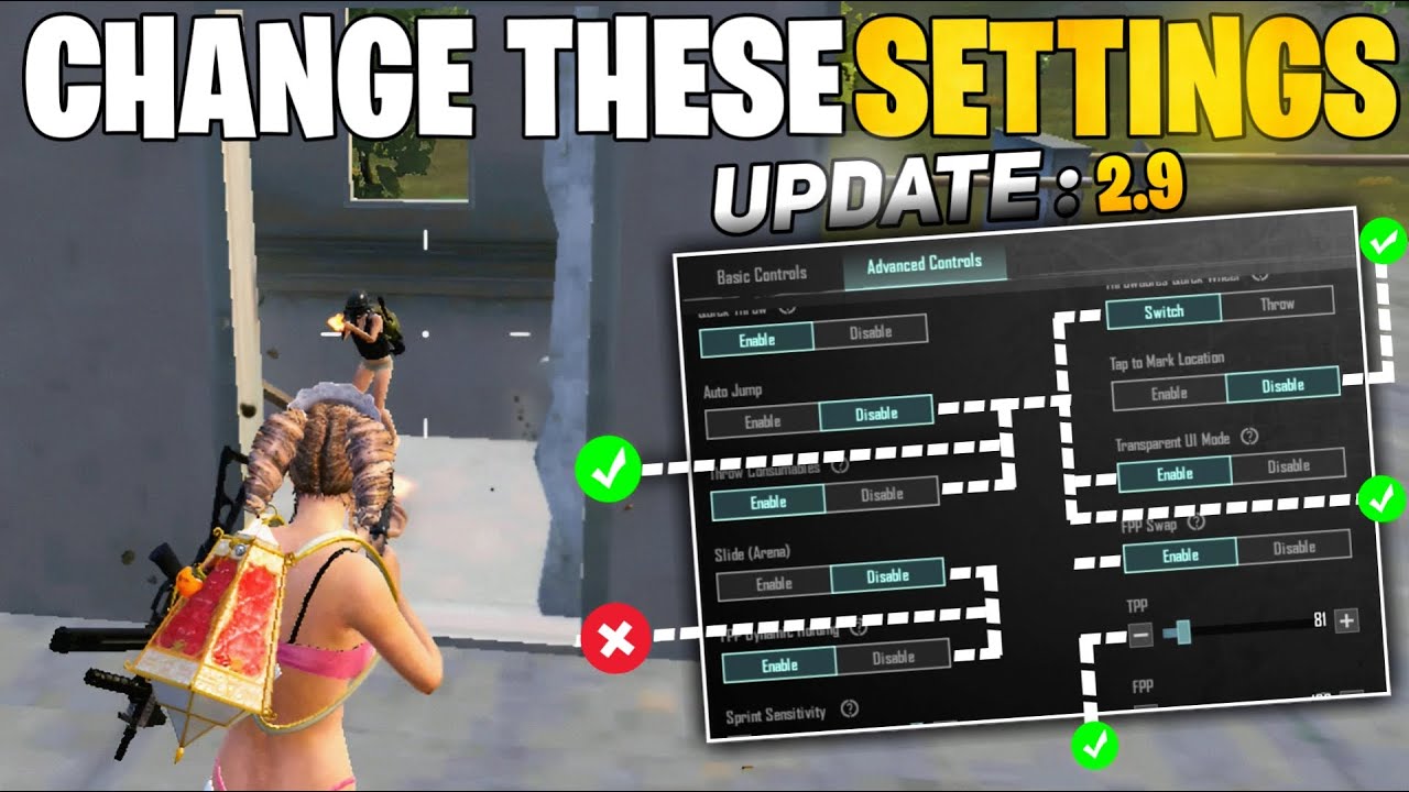 CHANGE THESE SETTINGS NOW BGMI 2.9 UPDATE NEW SETTINGS | BGMI 2.9 ...