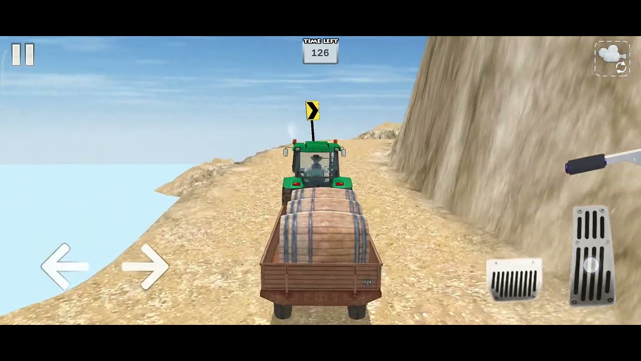 Tractor farming game all types of control buttons