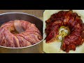 Recipe Ideas With Ground Beef - Bacon Wrapped Mashed Potato Stuffed Meatloaf Recipe