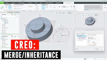 Creo Merge/Inheritance | casting part merge inheritance in creo | creo advance tutorial