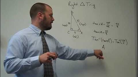 Using Right Triangle Trig to find Angle Measures