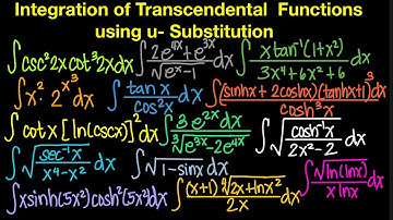 Integration of Transcendental Functions using u-Substitution (Live Stream)
