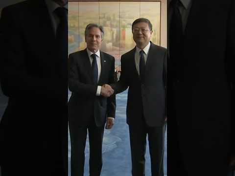 Blinken Meets Shanghai Communist Party Leader During China Trip