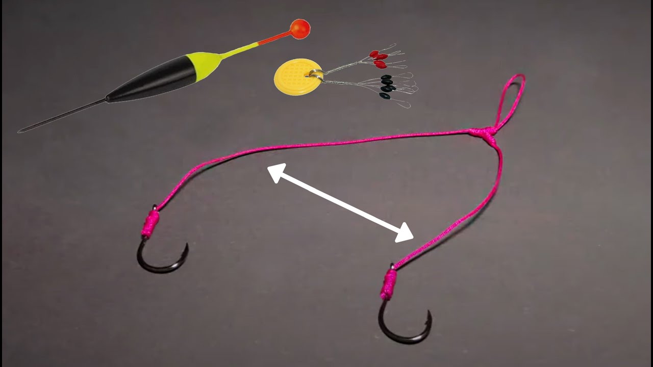 HOW TO TIE TWO HOOKS IN ONE FISHING LINE SO THEY DO NOT GET CONFUSED 