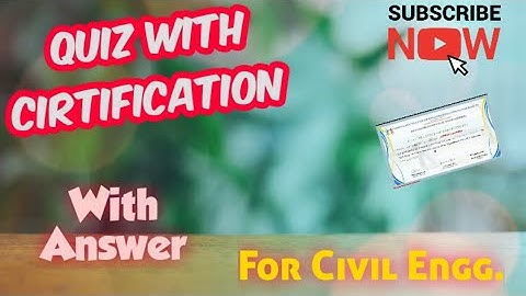 #freecertificatequiz   Quiz on Hydrology Awareness with answer/ civil engg/ #quizwithcertificate