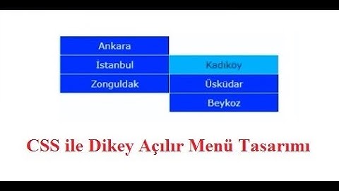 CSS ile Dikey Açılır Menü Tasarımı