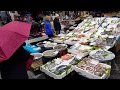 Street market walk in Napoli, Italy