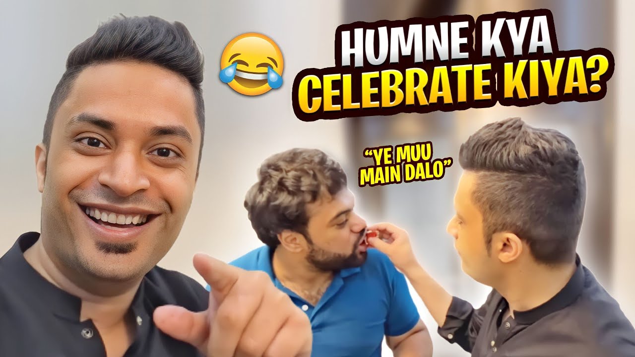 CELEBRATING DUCKY BHAI 5 MILLION GOAL WITH CAKE 😅😜