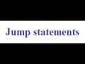 Javascript Jump statements