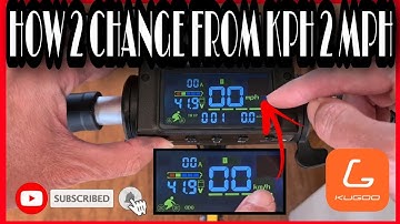 Kugoo Electric Scooter How To Change Display From Kph to Mph