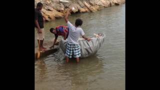 Launching the Bushcraft Coracle