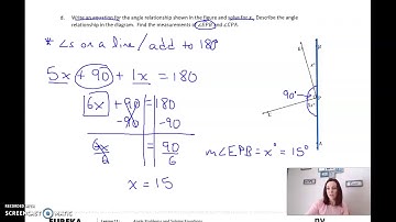 M7 Lesson 3.11 Angle Problems and Solving Equations (2)