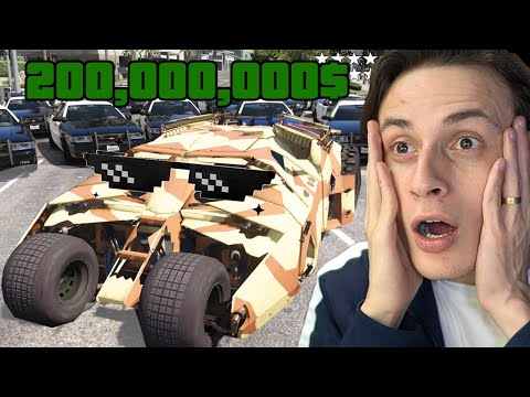 საიდუმლო ბეტმენის მანქანა მოვიპარე GTA5 ში 200,000,000$ ად !