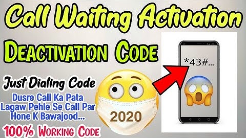 How to Activate Call Waiting on Android | Secret Code Se Call Waiting Activate/Deactivate Kaise Kare