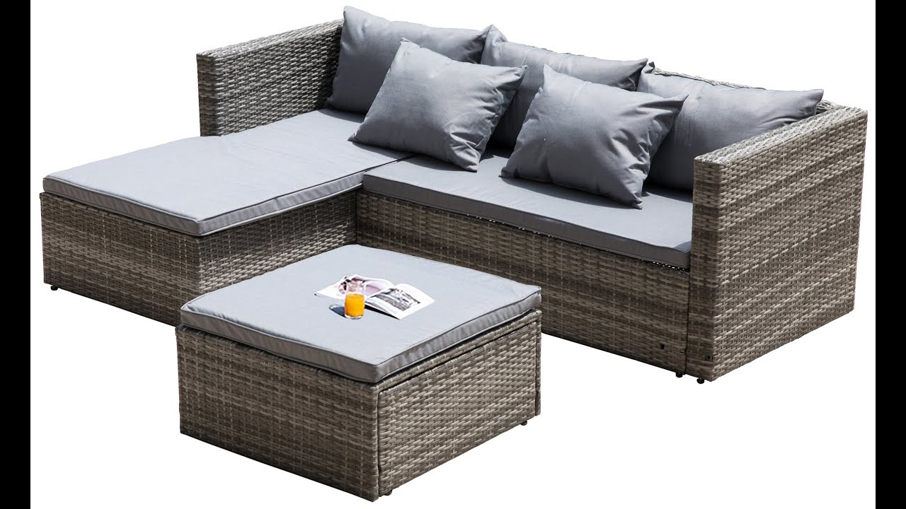 How to assemble Patio Sectional Sofa - YouTube
