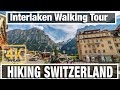 4K City Walks: Interlaken Switzerland Morning Walk  - Virtual Walk Walking Treadmill Video