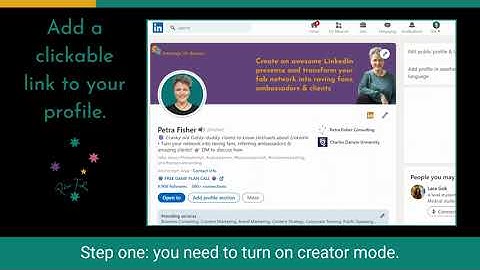 Add a clickable link to your LinkedIn Profile