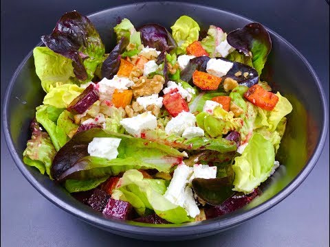 Roasted vegetable salad with balsamic dressing