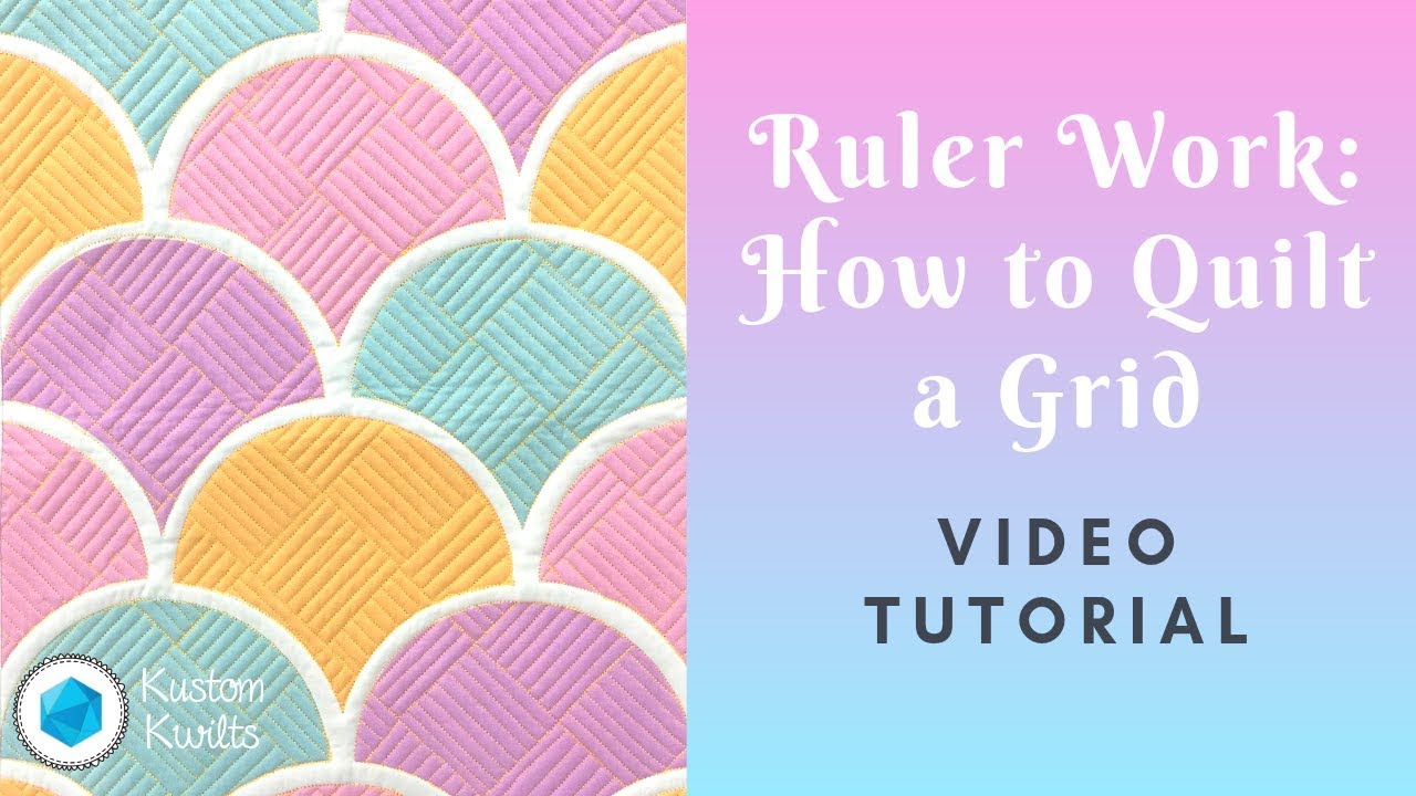 How to quilt a grid - ruler work on the longarm - YouTube