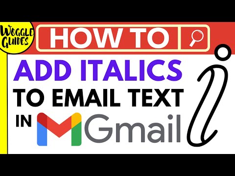 How to add italics to text in Gmail