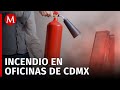 Se registra incendio en edificio de oficinas en la alcaldía Cuauhtémoc, CdMx