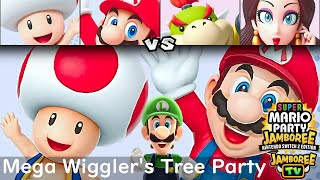Super Mario Party Jamboree Toad And Mario Vs Bowser Jr And Pauline In Mega Wigglers Tree Party