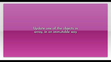 Update one of the objects in array, in an immutable way