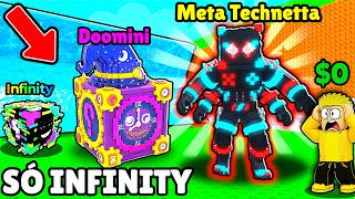 COMECEI COM SÓ LUCKY BLOCK INFINITY no FUJA DO TSUNAMI PARA BRAINROTS