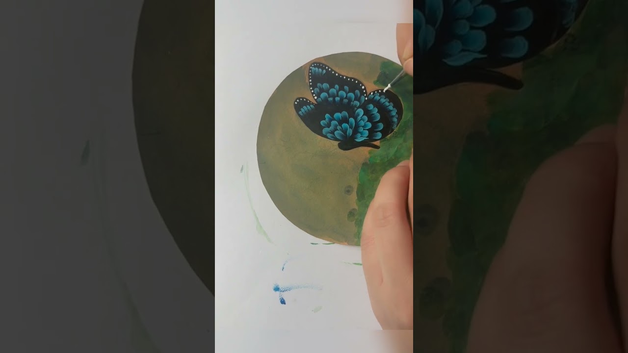 Creative painting | Paintbrush painting | Acrylic painting | Two-color flowers 