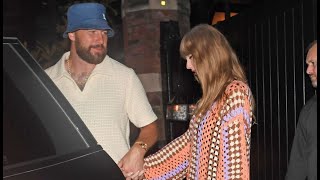 Travis Kelce caught opening the car door for Taylor Swift at Chiltern firehouse London 26 Jun 2024