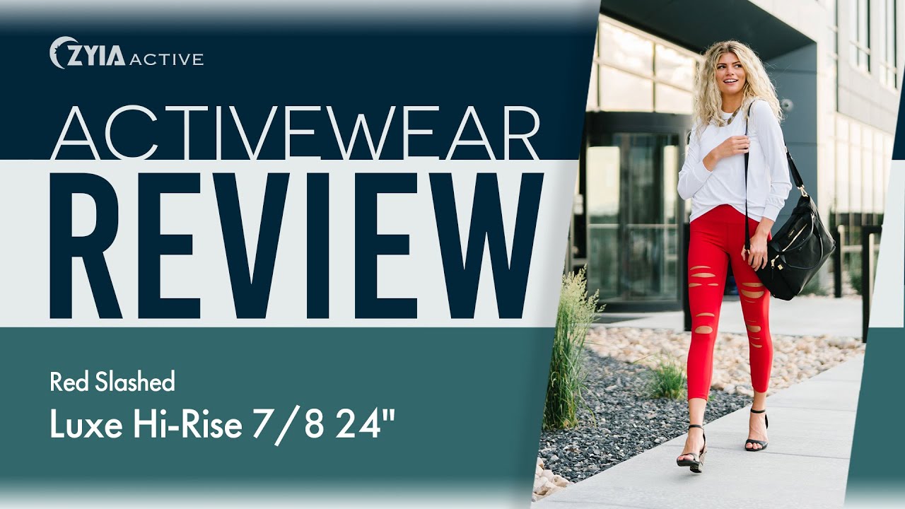 Zyia Activewear Leggings Review: Red 