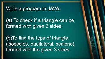 Program to check if a triangle is possible with 3 sides|find the type of triangle|Java for beginners
