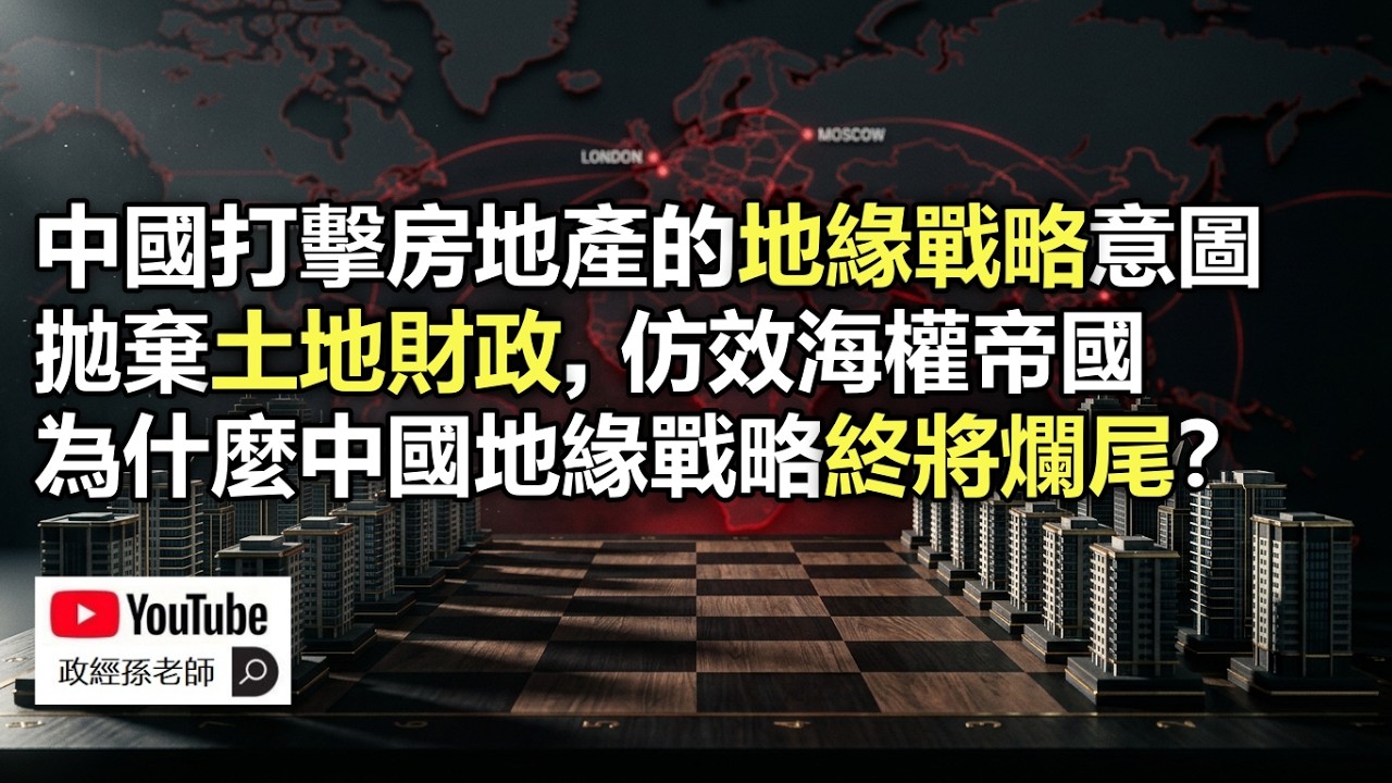 中國打擊房地產的地緣戰略意圖是什麼?擺脫土地財政束縛,仿效海權帝國,為什麼中國地緣戰略終將爛尾?|政經孫老師 Mr. Sun Official 縮圖